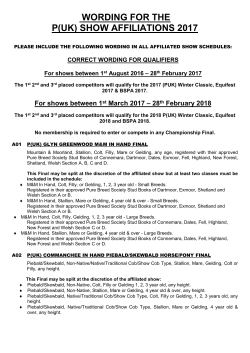 a step by step guide to ponies association (uk) 2012 qualifications