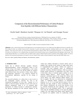 Comparison of the Electrochemichal Performance of Carbon