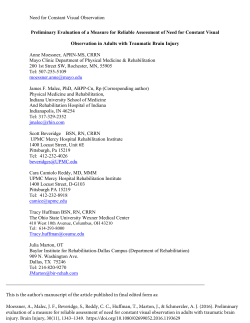 Preliminary evaluation of a measure for reliable assessment of need
