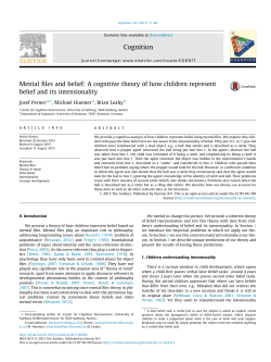 Mental files and belief: A cognitive theory of how children