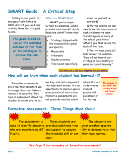 SMART Goals: A Critical Step