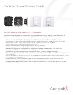 Square Wireless Switch Data Sheet