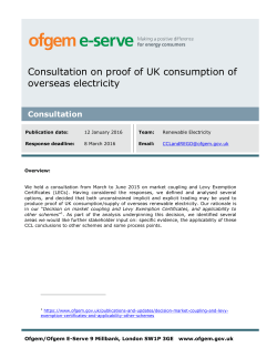 Consultation on proof of UK consumption of overseas