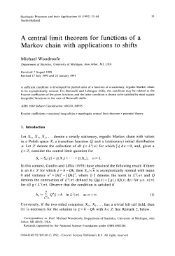A central limit theorem for functions of a Markov chain