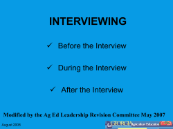 interviewing - Georgia FFA