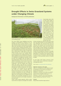 Drought Effects in Swiss Grassland Systems under Changing Climate