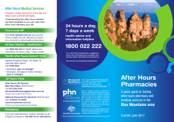 after-hours - Nepean Blue Mountains PHN