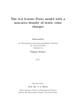 The 3-d 3-state Potts model with a non-zero - Uwe