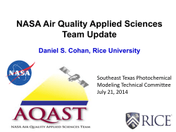 NASA Air Quality Applied Sciences Team (AQAST)
