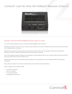 Leaf 4K UHD HDBaseT Receiver (Class A) Data Sheet