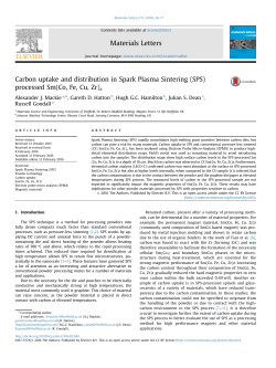 Carbon uptake and distribution in Spark Plasma Sintering (SPS