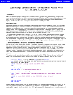 Customizing a Correlation Matrix That Would Make