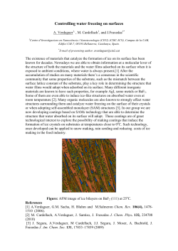 Controlling water freezing on surfaces