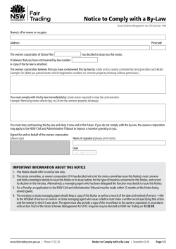 Notice to Comply with a By-Law