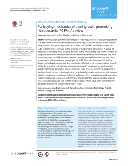 Portraying mechanics of plant growth promoting