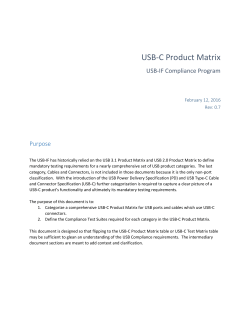 USB-C Product Matrix