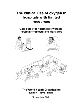 The Clinical Use of Oxygen - The Royal Children`s Hospital