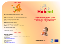 Determining factors and critical periods in food habit formation and