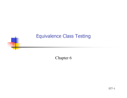 Equivalence Class Testing