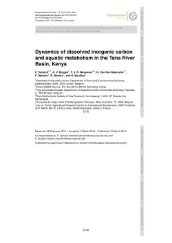 Dynamics of dissolved inorganic carbon and aquatic metabolism in