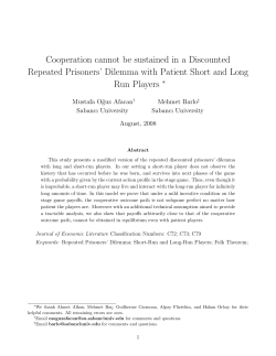 Cooperation cannot be sustained in a Discounted Repeated