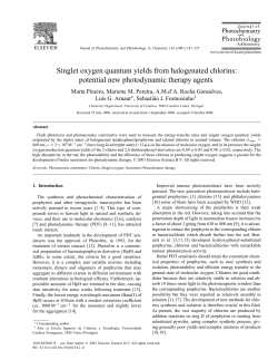 Singlet oxygen quantum yields from halogenated
