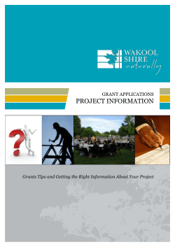 grant applications project information Grants Tips and Getting the