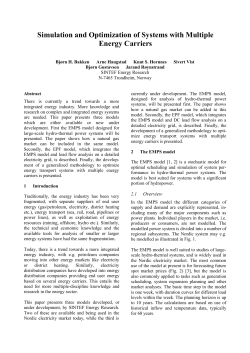 Simulation and Optimization of Systems with Multiple Energy Carriers
