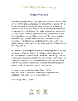 reserve wine list