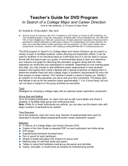 The Paths to Choosing a College Major Workshop