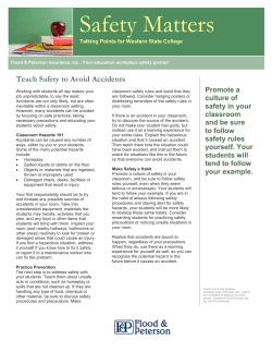 Teach Safety to Avoid Accidents