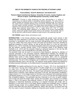 USE OF THE KINEMATIC CHAIN IN THE FENCING ATTACKING