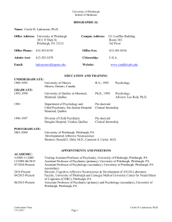 Dr. Ladouceur`s CV here - candlab