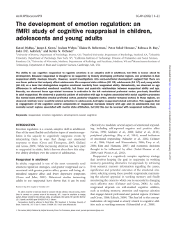 The development of emotion regulation: an fMRI study of cognitive
