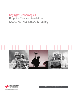 Keysight Technologies Propsim Channel Emulation Mobile Ad