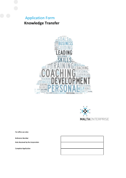 Knowledge Transfer Application Form Version 1.1