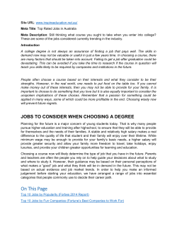 Top 10 Jobs by Highest Income (ATO`s Report)