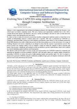 Evolving New CAPTCHA using cognitive ability of
