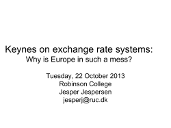 Keynes on exchange rate systems - Post