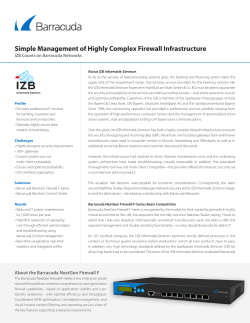 Simple Management of Highly Complex Firewall Infrastructure