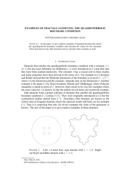 EXAMPLES OF FRACTALS SATISFYING THE QUASIHYPERBOLIC