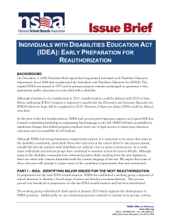 individuals with disabilities education act (idea)