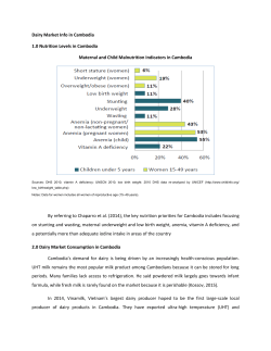 2.0 Dairy Market Consumption in Cambodia