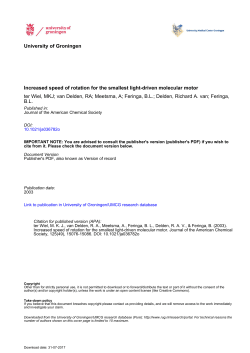 University of Groningen Increased speed of rotation for the smallest