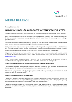 LaunchVic Unveils $4.9M to Boost Victoria`s Startup Sector
