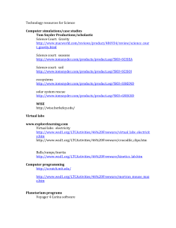 Technology resources for Science Computer simulations/case