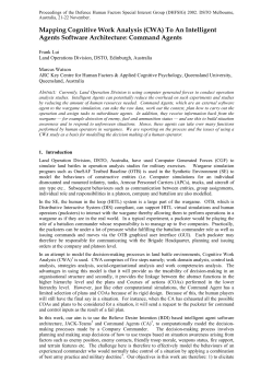 Mapping Cognitive Work Analysis (CWA) To An Intelligent Agents