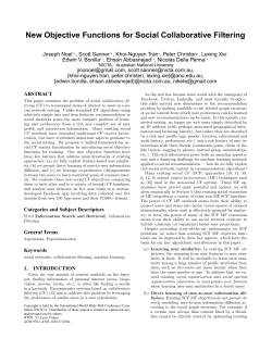 New Objective Functions for Social Collaborative Filtering