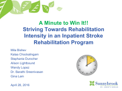 A Minute to Win It!! - Central South Regional Stroke Network