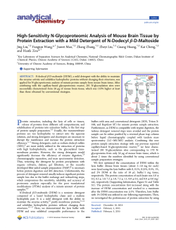 High-Sensitivity N-Glycoproteomic Analysis of Mouse Brain Tissue